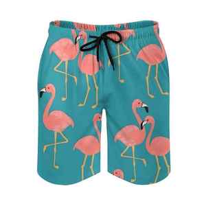 Shorts de Playa para Hombre, Casuales, de Secado Rápido, 100% Poliéster Satinado, Cintura Elástica, Estilo Tropical, Sublimados - Product Image 6