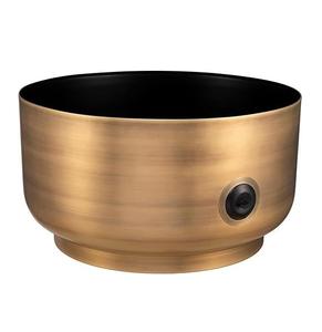 Recipiente de Almacenamiento para Manguera de Jardín de Metal de Cobre Martillado, Organizador de Tuberías de Agua Redondo Grande para Exteriores, Macetero - Product Image 4