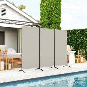 Divisorio per Stanza a 3 Pannelli Grigio Chiaro 6FT, Stile Artistico Tradizionale, Schermo Privacy per Interni, MDF Traslucido, Autoportante e Pieghevole - Product Image 2
