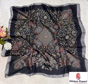 Écharpe en satin tendance, tissu imprimé sur mesure, fabricant OEM ODM avec logo de marque privée pour la promotion de la marque - Product Image 4