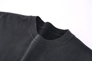 T-shirt unisexe graphique délavé à l'acide, motif uni tendance, 100 % coton, coupe oversize, design vintage pour homme, idéal pour l'été - Product Image 2