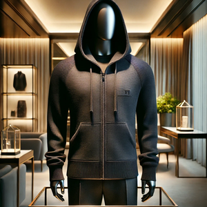 Sweat-shirt à capuche pour homme en coton 100% brodé, sweat-shirt en molleton de qualité supérieure personnalisé - Product Image 4