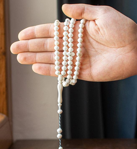 Tasbih de Hueso de Búfalo de Primera Calidad para Oración Islámica, 100 Cuentas, Misbaha, Rosario de Hueso, Subha, Cuentas de Oración Musulmanas - Product Image 4