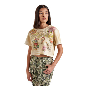 Heavyweight High Quality 100% Cotton Acid Wash Summer Casual Vintage Women's T-Shirt Screen Printed <b>Rhinestone</b> Breathable Quick - Product Image 1