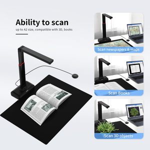 VIISAN <strong>Document</strong> <strong>Scanner</strong> USB Camera Max <strong>A2</strong> Capture 130 Languages OCR Auto-Flatten Deskew Fingerprint Removal Fast <strong>Scanner</strong> - Product Image 5