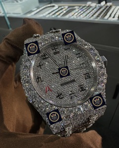Reloj de Lujo con Incrustaciones de Moissanita, Mecánico, Automático, con GPS, Esfera de Cristal, Bisel con Forma Especial, 42 mm, Numeración China - Product Image 2