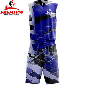 Ensemble de maillots de basket-ball réversibles à séchage rapide, entièrement personnalisables avec impression numérique, en tissu mesh - Product Image 1