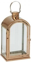 Farol de Metal y Vidrio Más Vendido con Acabado Dorado Brillante, Farol de Metal para Velas para Decoración del Hogar al Aire Libre, Hecho a Mano y Personalizado