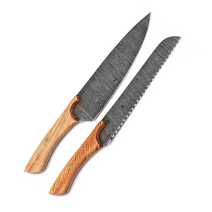 Professional Handmade Damascus Steel Chef <b>Knife</b> <b>Set</b> Full Tang Olive Wood Handle OEM ODM Manufacturer - Product Image 6