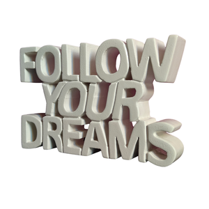 Sigue tus Sueños, Artículo Decorativo Estético Motivacional para Mesa, Decoración para el Hogar, Estudio, Escritorio, Decoración de Habitaciones, Pintado en Blanco - Product Image 5