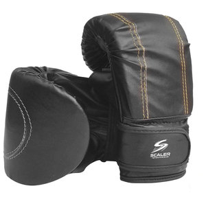 Gants de MMA en cuir durables, antidérapants, avec fermeture auto-agrippante, doublure imperméable et respirante, sangle réglable pour l'entraînement de boxe unisexe - Product Image 1