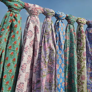 Pareo de Algodón Ecológico con Estampado Floral, para Playa, Bikini, Bufanda, para Mujer, Ropa de Verano para Vacaciones, Venta al Por Mayor - Product Image 1