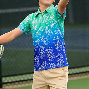 Vêtements de sport junior personnalisés, polos de golf pour jeunes golfeurs, construction flexible, entraînement sur le parcours, tournoi, préparation - Product Image 2