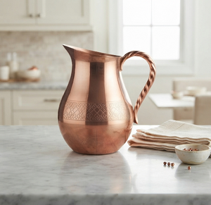 Designer Handle Large Capacity Water <b>Jug</b> Metallic Handle Customized Water Pitcher Coffee Wine Restaurant Copper <b>Jug</b> - Product Image 5