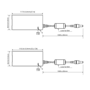 อะแดปเตอร์แปลงไฟ AC เป็น DC 42V 1.43A 60W, ช่องเสียบไฟ IEC320 C8, แบบตั้งโต๊ะ พร้อมการรับรองความปลอดภัยทั่วโลก - Product Image 3
