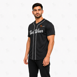 Maillot de baseball pour homme, style batteur, respirant, flexible, haute performance, manches courtes, uniforme d'équipe, athlétique - Product Image 2