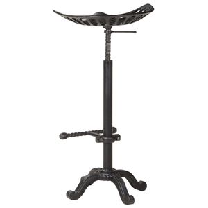 Taburete de Bar Ajustable de Hierro Fundido Negro Retro para Barra de Bar - Product Image 4