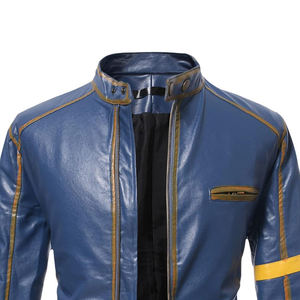 Ropa de Invierno, Chaqueta de Cuero OEM, Chaqueta de Motero de Piel de Cordero para Hombre, Chaquetas de Motocicleta de Cuero Genuino para Hombre - Product Image 4