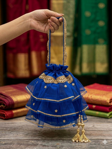 Traditional Indian Frill potlis for bridesmaid In Multiple Colour for Wedding Festive <b>Gifting</b> Indian party favors <b>Eid</b> favors - Product Image 4