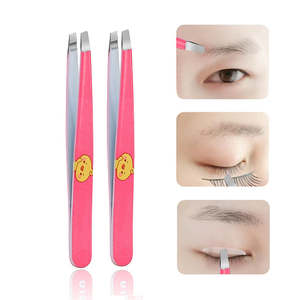 Pinzas para Extensión de Pestañas y Cejas de Acero Inoxidable Antiestáticas con Punta Inclinada Personalizadas, con Mango Cómodo y Diseño Duradero - Product Image 6