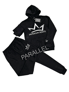 Ensemble de survêtement vintage personnalisé pour homme, deux pièces, en molleton, avec short de jogging, streetwear, logo OEM - Product Image 4
