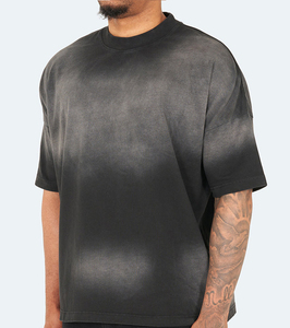 T-shirt Homme Oversize Effet Délavé Coton Lourd Premium Coupe Décontractée Col Rond Manches Courtes Style Décontracté Streetwear Tendance - Product Image 6