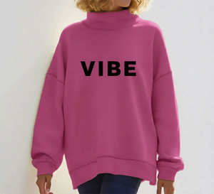 เสื้อสเวตเชิ้ตคอเต่าทรงโอเวอร์ไซส์สำหรับผู้หญิง ลายพิมพ์ตัวอักษร Paris ผ้าฝ้าย 100% แขนยาว ใส่ได้ทั้งฤดูใบไม้ร่วงและฤดูหนาว - Product Image 3