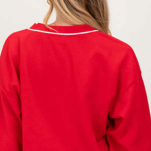 Sweat-shirt en polaire à col en V pour femmes, coupe-vent, écologique, sweat-shirt pour femmes, vente chaude, sweat-shirt pour femmes de haute qualité - Product Image 4