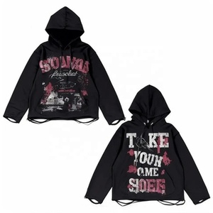 Sweat à capuche zippé intégral pour homme, en polaire mélangée, coupe oversize, thermique, délavé à l'acide, effet usé et décoloré par le soleil - Product Image 6