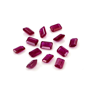 Rubis naturels non traités du Mozambique, octogones calibrés 3x5mm, pierres précieuses de rubis naturelles facettées pour la fabrication de bijoux, prêtes à l'emploi - Product Image 4