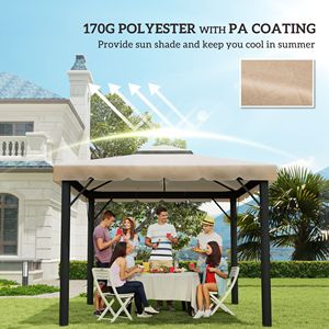 Toldo de Repuesto para Gazebo Color Caqui de 10 Pies x 10 Pies, Compatible con los Modelos 84C 051 o 84C 269 - Product Image 6