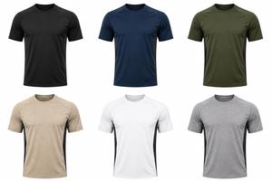 Camiseta de Manga Raglán para Hombre, Color Gris y Negro, Cuello Redondo, Corte Regular, Secado Rápido, Transpirable, Tejido de Punto Jersey, Informal, 180g - Product Image 6