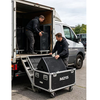 Système de sonorisation PA complet avec 2 enceintes doubles 15 pouces 1000W, amplificateur A12 2x1800W, mixeur 8 canaux, micro sans fil, rack et flight case pour scène