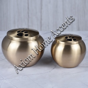 Personalized Pet <b>Memorial</b> Urn With Paw Print Detailing and Polished Surface for Honoring Pets by Axiom Home Accents - Product Image 2