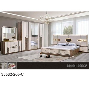 Modern Bedroom Set Queen Size MDF Furniture <b>With</b> Tufted Headboard And <b>Mirror</b> <b>Wardrobe</b> 35532-109 - Product Image 6