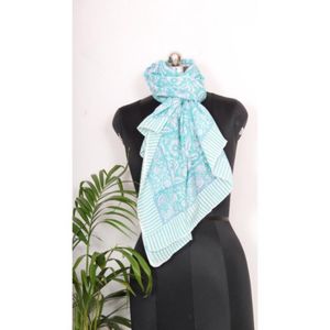 Pareo Sarong 100% coton pour femme, imprimé à la main, tissu doux et lisse, confortable, léger. - Product Image 5