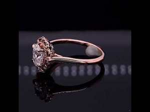 Stylish 10k/12k/18k Solid Gold Oval Lab Grown <b>Diamond</b> Cathedral Engagement & Anniversary <b>Ring</b> IGI Certified Women - Product Image 6