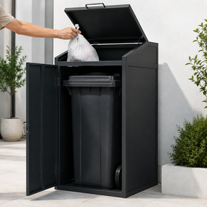 Vietnam Factory Metal Outdoor Trash <b>Bin</b> Cover Water Resistant Decorative Style EDPTBC000 - Product Image 1