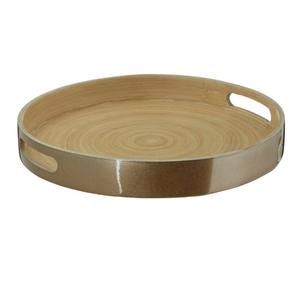 Plateau de service en rotin de forme arrondie pour café, cuisine, table, décoration, aliments, collations, desserts - Product Image 4