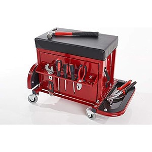 OEM Vietnam Heavy Duty Rolling Tool Chest <b>Stool</b> 3 Drawers with Padded <b>Cushion</b>, Tool Tray & 360° Swivel Casters GAPGAR024 - Product Image 1