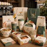 Gobelets en papier à double paroi avec couvercles et manchons pour café et thé chauds, imprimés sur mesure avec estampage doré écologique