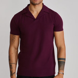 Camiseta Polo de Manga Corta para Hombre, Color Sólido, Estilo Casual, con Costuras, Camiseta de Verano para Hombre - Product Image 5