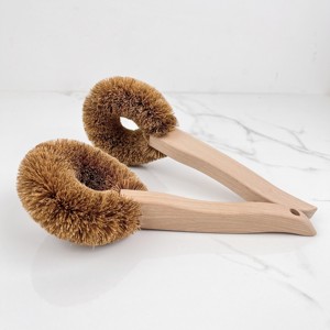 Natural scrub <b>brush</b> made from coconut fiber home cleaning supplies cheap price coir scrubber <b>brushes</b> - Product Image 2