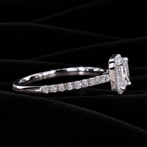 Anillo de Lujo de Plata de Ley S925 con Moissanita VVS, Corte Princesa, Engaste de Cuatro Garras, Anillo Exclusivo de Compromiso y Boda para Mujer - Product Image 5