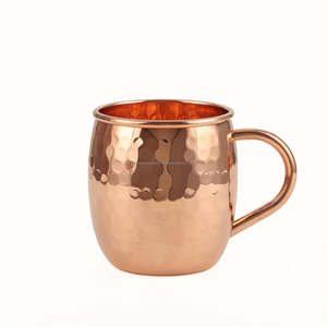 Mug en cuivre, mug à bière Moscow Mule artisanal brillant, verre à cocktail, vaisselle et articles de bar - Product Image 2