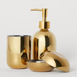 Ensemble de salle de bain décoratif en métal de qualité supérieure pour l'aménagement intérieur moderne et l'organisation de la vanité - Product Image 1