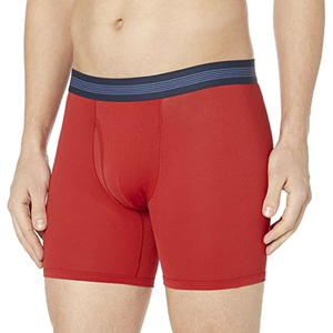 White Men <b>Boxer</b> Briefs Breathable Quick Dry Mid Rise Knitted Underwear Anti-Bacterial 100% Cotton Daily Wear - Product Image 1