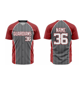 Camiseta de Béisbol Stanton para Hombre, Sublimada Personalizada, Roja y Gris, 100% Poliéster, Absorbe la Humedad, Manga Corta, Corte Regular - Product Image 3