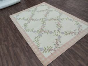 Alfombra Persa Floral Rosa de Diseño Abusan, Anudada a Mano |   Alfombra de Lana de 2x3 Metros, Alfombras Grandes Decorativas Vintage para Sala de Estar - Product Image 4