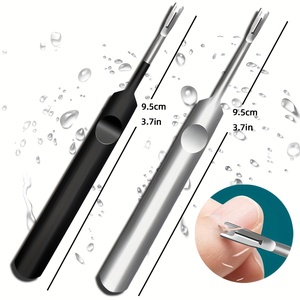 Fourchette de nettoyage des ongles pour éliminer la saleté sous les ongles, entretien professionnel des cuticules pour la maison, salon, manucure, pédicure - Product Image 4